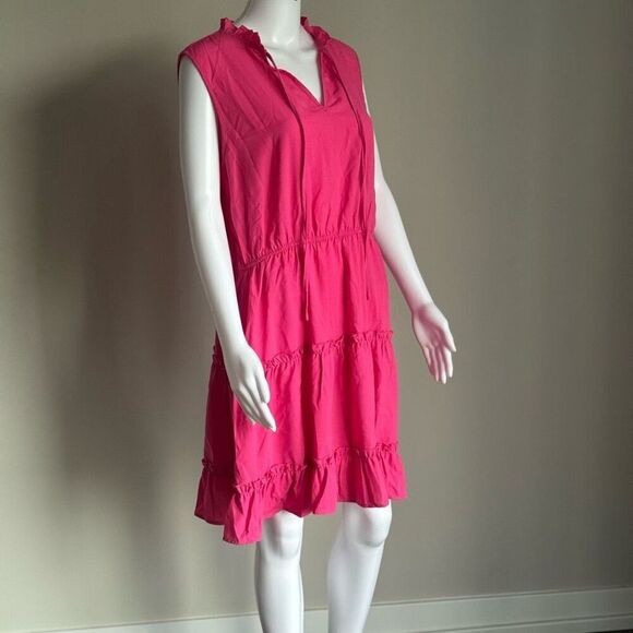 Pink Mini Sleeveless Ruffle Sundress Size XL - Picture 2 of 7